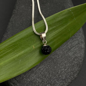 Black Crystal Ball Pendant